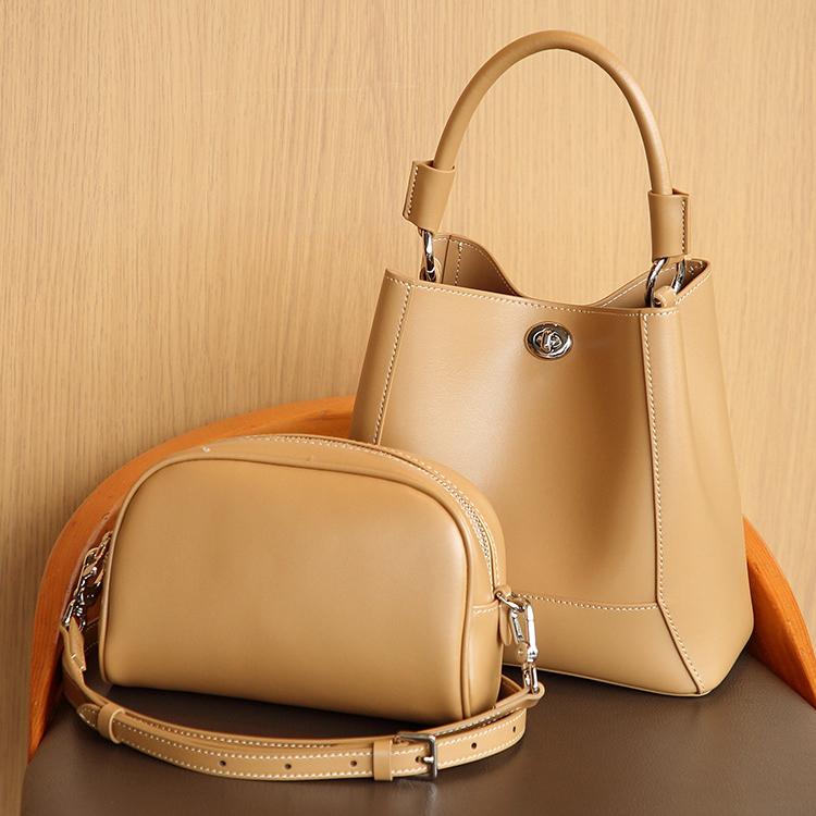 Women’s Basket Bags Shoulder Bag Genuine Leather
