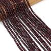Faceted Beads Natural Stone Garnet Isolation Bead For Jewelry Making DIY Necklace Bracelet Earrings Accessory