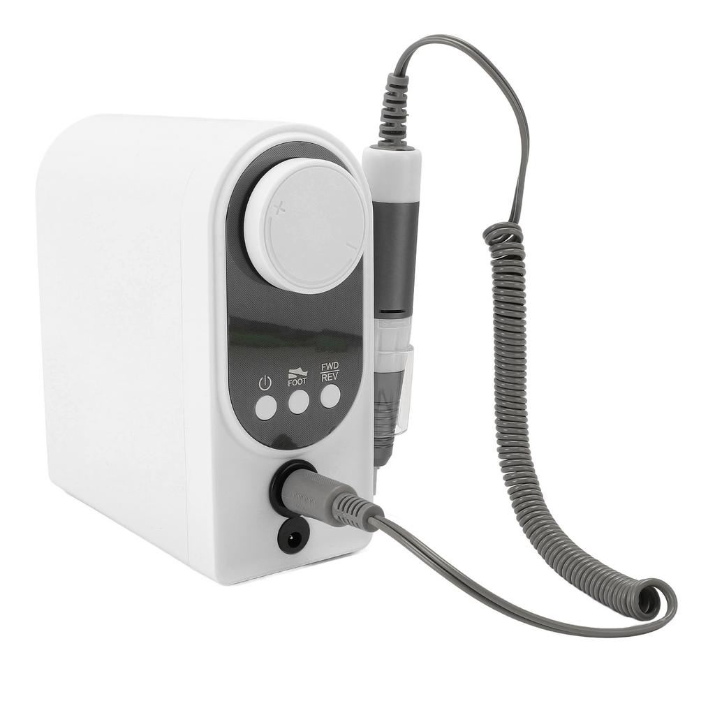 Electric Nail Drill Professional 35000RPM Plug and Play Nail File Machine with Foot Pedal Pen