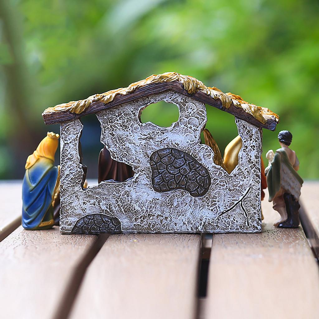 Christmas Manger Set Setting Decorations, Gift Boxes, Holiday Gifts, Resin Crafts