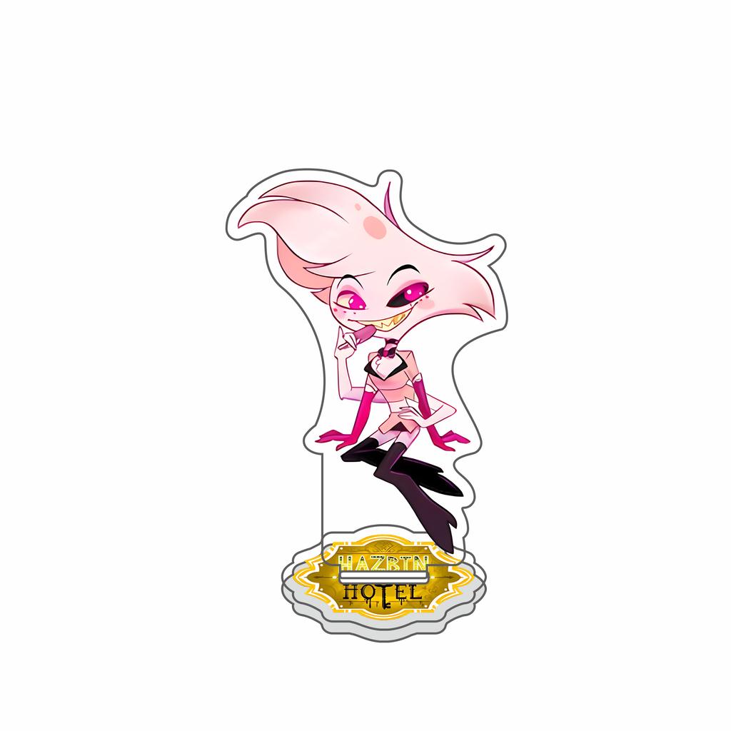 Аниме Фигурка Hazbin Hotel Чарли Морнингстар Вагги Аластор Акриловая подставка для фигурки Настольное украшение Фестивальный брелок