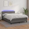 VidaXL Slat Bed Base with Mattress and LEDs, Upholstered Bed, Double Bed, Adult Bedroom Interior Bed, 3134223