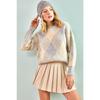 Women's Square Patterned Knitwear Sweater