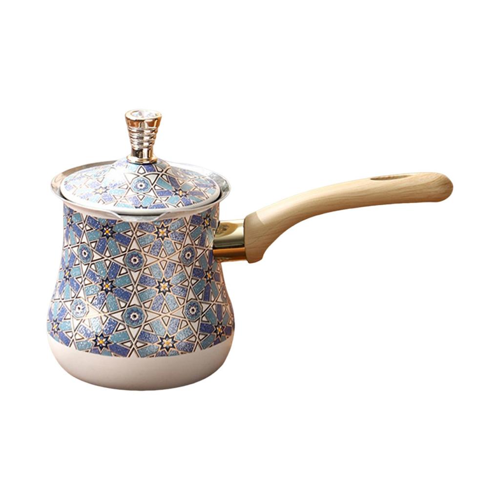 Coffee Pot Butter Warmer Jug Camping W Anti Overflow Spout with Lid Maker