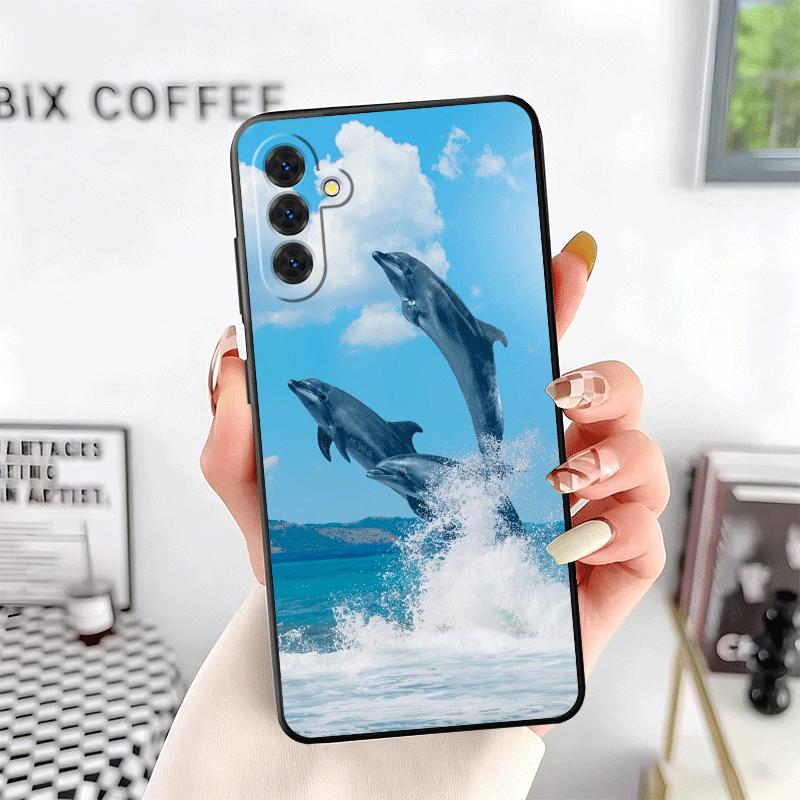 Милый Дельфин Океан Мягкий Чехол для Телефона для Samsung A17 A37 A57 A16 A26 A36 A56 A15 A25 A35 A55 A14 A24 A34 A54 A13 A23 A33 A53 A52 A