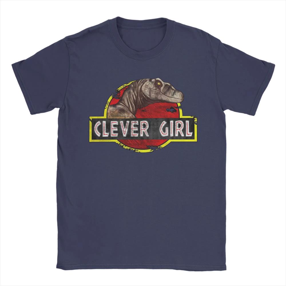 Clever Girl Jurassic Park Printed T-Shirts Men Women Vintage Pure Cotton Tee Shirt Crewneck Short Sleeve T Shirts