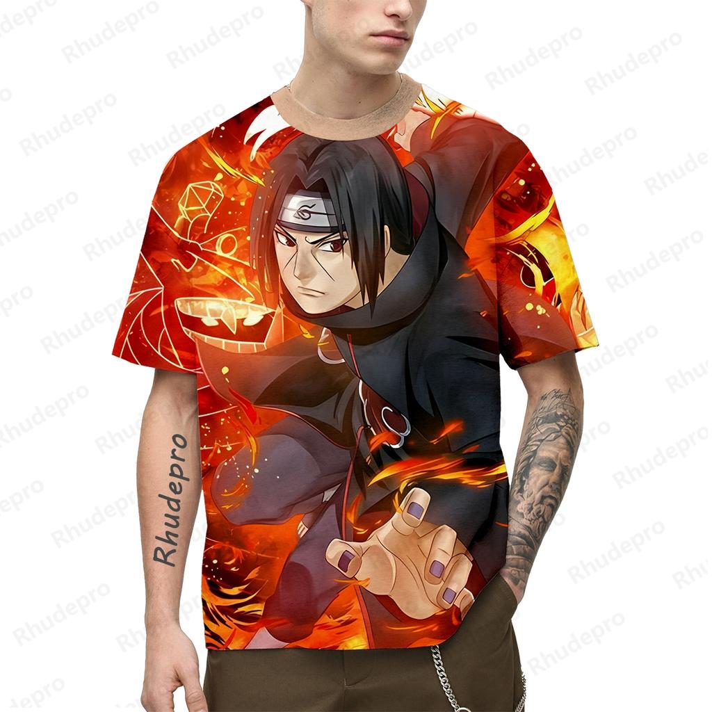 Футболки в стиле хип-хоп для мужчин, мужская футболка, новая одежда, Наруто, короткий рукав, косплей, большие размеры, одежда 2020 года, футболки, подарок, топы 2024 года