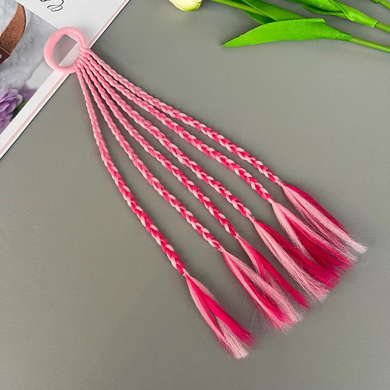 1 шт. милые девушки цветные грязные косички парики конский хвост повязки резинки для волос головные уборы детские аксессуары для волос