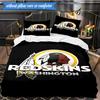 Washington Redskins 3pcs Bedding,Including 1pc Duvet Cover And 2pcs Pillowcases Perfect for Christmas,Ideal for Bedroom, Dormitory