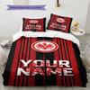 Name Custom Eintracht Frankfurt logo Pattern Bedding Set Quilt Cover Pillowcase Home Decor Gift (1 * duvet cover + 2 * pillowcase, without core)