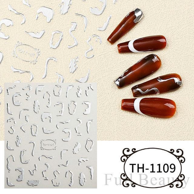 Nail Art Sticker, European And American Style Snake Year Cartoon Snake Pattern Small Spirit Snake Thin Tough Adhesive Nail Sticker