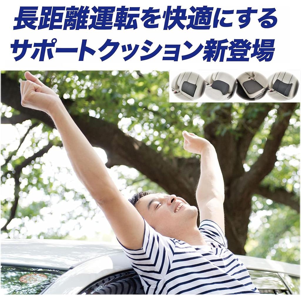 BONFORM Healing Lab II Seat Cushion for Light and Standard with Gray Cars, Stopper, Low-Rebound Urethane, 44x7x44cm, [5722-13GY]