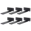 6 Pcs Shelf Bracket 6 Inch Black Matte Coating Heavy Duty Iron Wall Mounted Shelf Support Brackets F