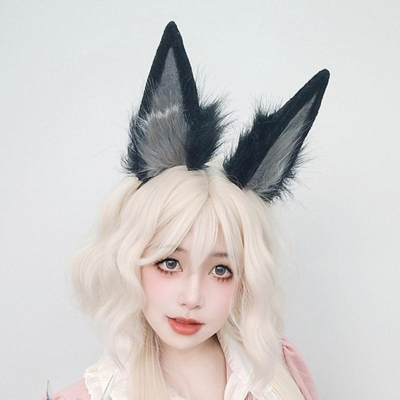 Animal Ears Headdress Soft Plush Hair Accessory Headwear For Cosplay Costume Party And Anime Theme Event