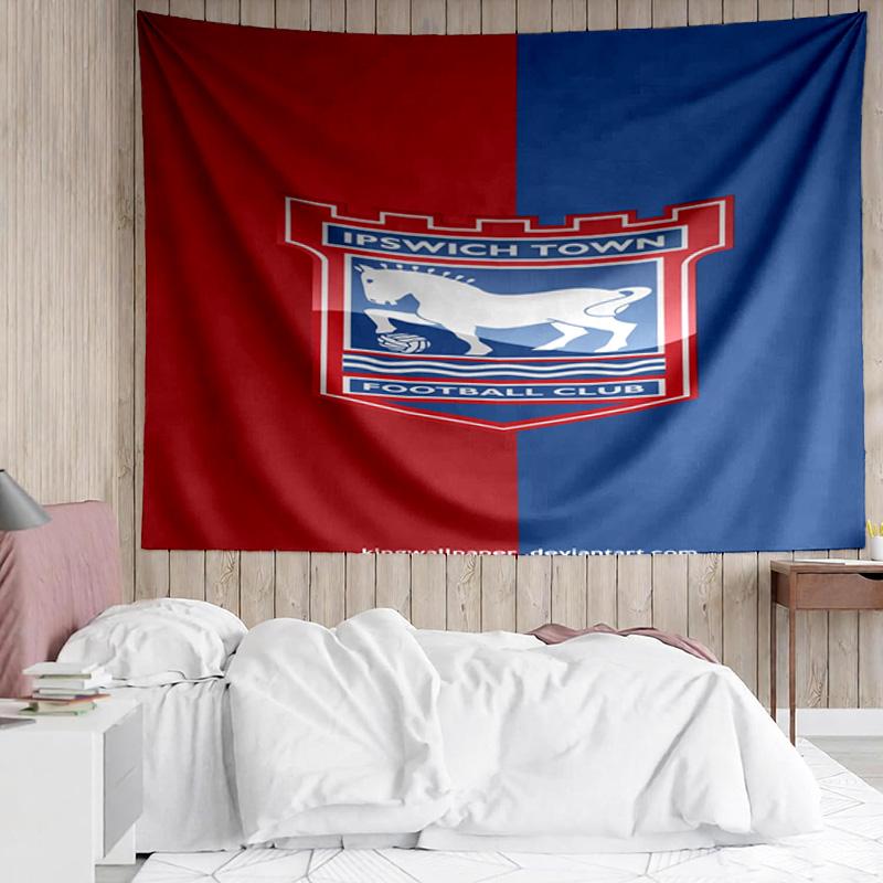 Town Football Club Crest Printed Printed Tapestry, for Bedroom,Livingroom, dormitory, Large Wall Decor, Fabric Decor Fan Birthday Gifts