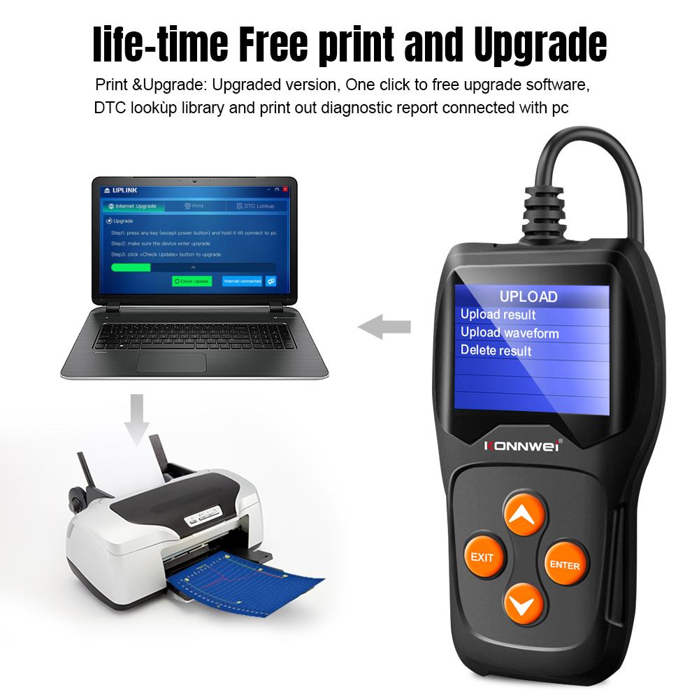 KONNWEI KW600 Professional Car Battery Tester 12V Battery Health Monitoring Cranking Charging Test Tool for GEL EFB AGM Battery