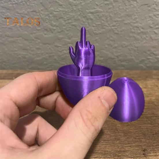 Пасхальное яйцо, розыгрыш со средним пальцем, подарок для взрослых, забавный 3D-печатный грубый розыгрыш с яйцом, веселый сюрприз, наполнитель пасхальной корзины