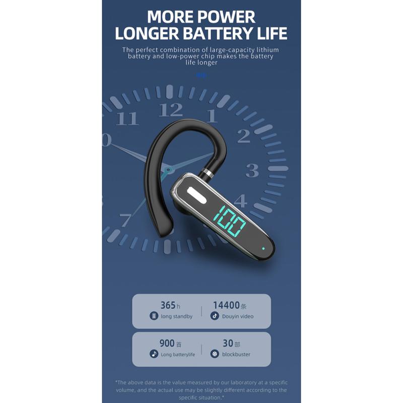 Беспроводная Bluetooth-совместимая гарнитура K50 с подвесным ушным вкладышем и цифровым дисплеем для шумоподавления