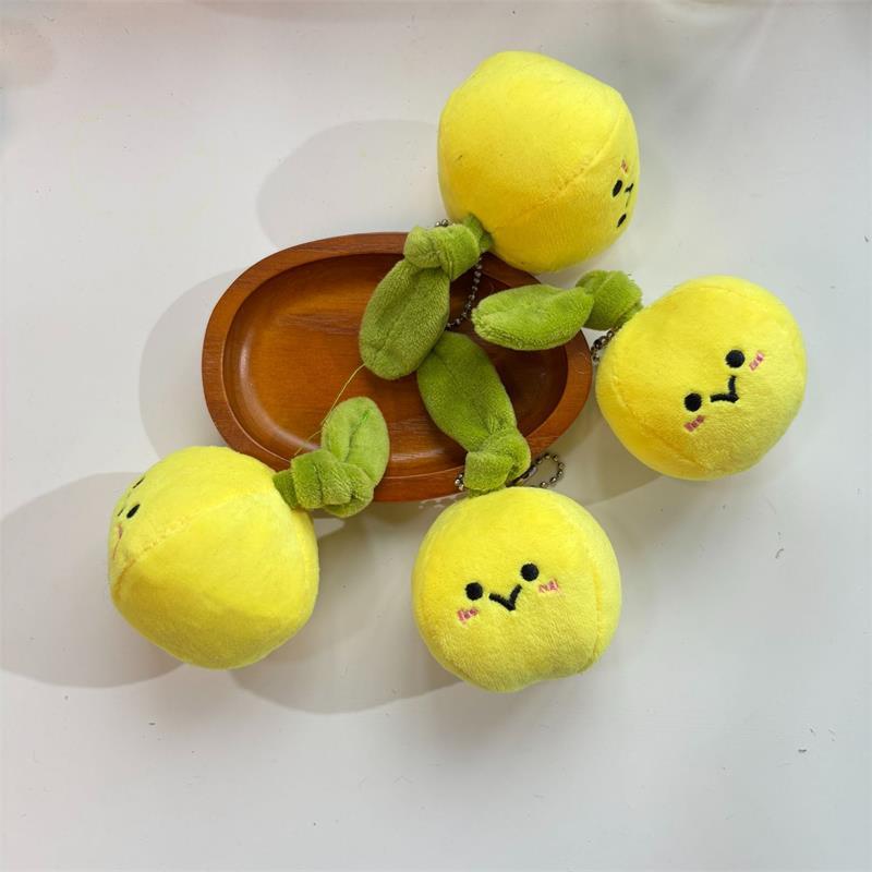 Милая Смешная Зеленый Лист Оранжевая Плюшевая Кукла Мягкая Игрушка Брелок Подвеска Шарм для Рюкзака Украшения для Подвешивания на Сумку Детская Тряпичная Кукла Подарки для Девочек