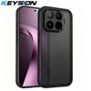 KEYSION Матовый Полупрозрачный Черный Чехол для Телефона для Xiaomi 17T 17T Pro Мягкий Силикон+ПК Ударопрочная Задняя Крышка для Xiaomi 17T Pro 5G