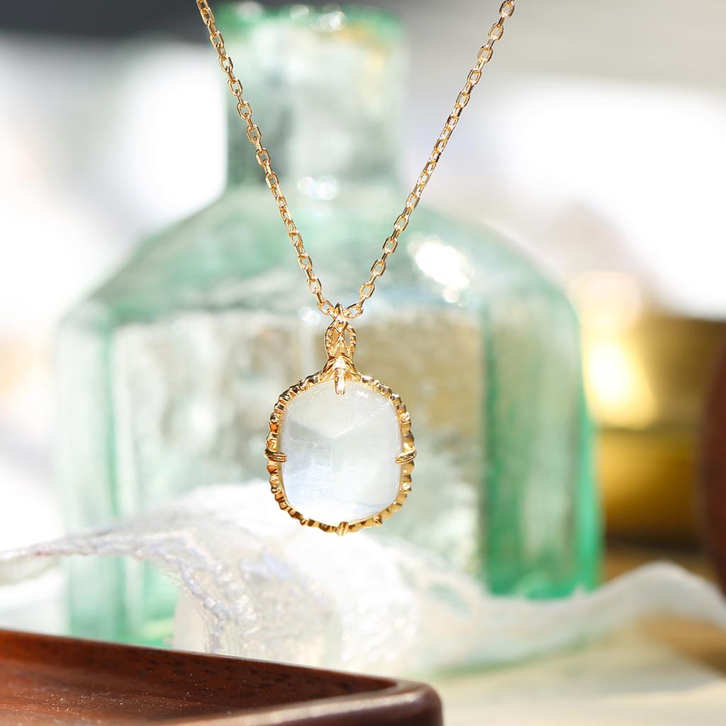Luxury 925 Sterling Silver Jewelry Natural Crystal Big Stone Pendant Superior Quality Necklace Gemstone Rings Composite Stone