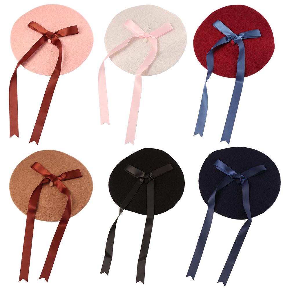 Sweet Lolita Beret Warm Beanie Cap Decorate Painter Hat Women Headdress