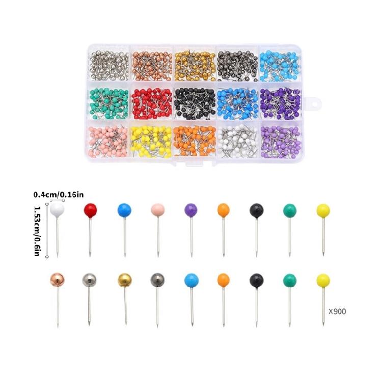 200/500/900 шт. 4 мм круглые швейные булавки, разноцветные булавки для квилтинга и позиционирования, для шитья одежды, тканевых проектов