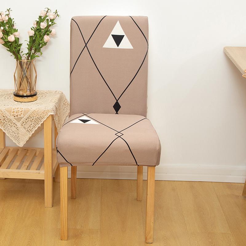 1шт Геометрический Чехол для стула для столовой Эластичные универсальные чехлы для сидений для кухни Свадебный банкет Housse De Chaise