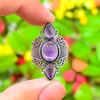 Sage Amethyst Handmade 925 Sterling Silver Jewelry Ring Size 10 g0B20