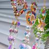 DIY Gardening Sun Catcher Shiny Crystal Wind Chime Colorful Hanging Catcher Ornaments  Window