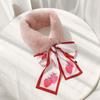 Women Fake Collar Tie Winter Faux Fur Woman False Collar Girls Detachable Fur Collar Ribbon Warm Scarfs for Ladies Neckerchiefs