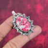 Pink Thulite Gemstone Pendant 925 Sterling Silver Jewelry, Handmade Antique Pendant Jewelry, Gift For Mother
