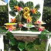 2Pcs Artificial Tropical Monstera Leaves Wedding Party Home Table Decoration
