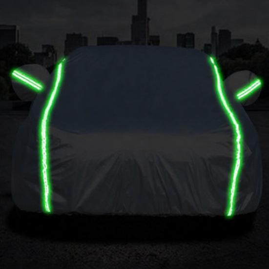 Всесезонный чехол для автомобиля с отражающими полосами Водонепроницаемый УФ-отражающий Снегозащитный Ветрозащитный Уличный чехол для автомобиля