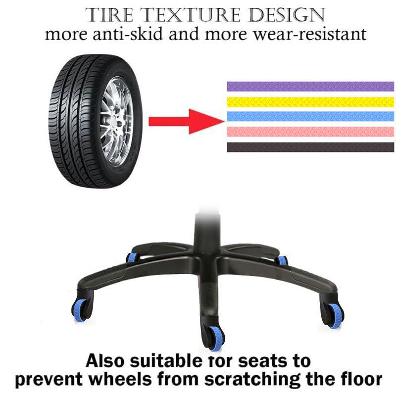 Режущееся бесшумное колесо, силиконовый защитный чехол - Износостойкое, снижающее шум для чемоданов и стульев