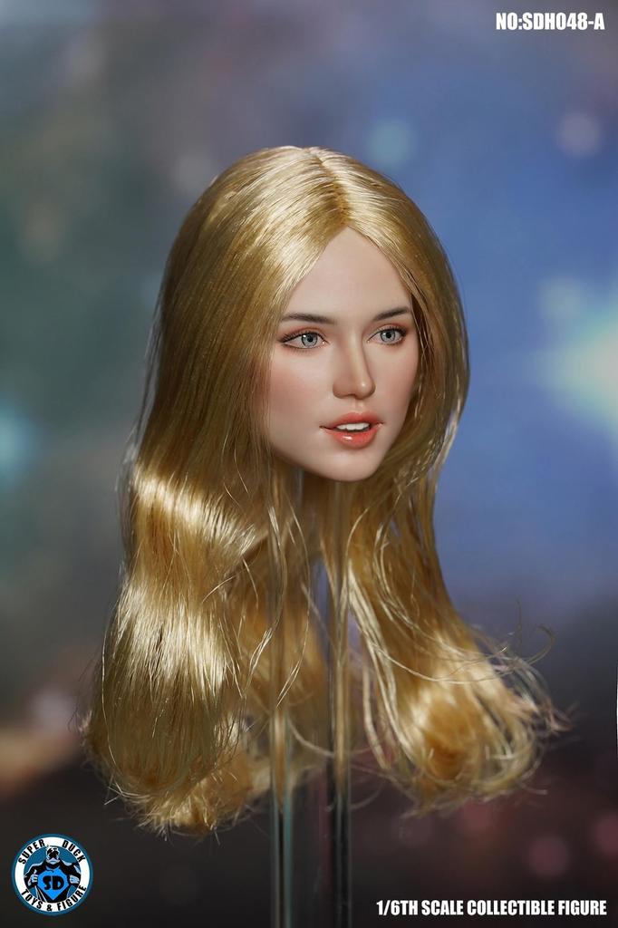[TOYBARJAPAN] Голова экшн-фигурки масштаба 1/6 для SUPER DUCK SDH048, Девушка-студентка/Офисная леди, Загорелая кожа, Западная красавица (Тело и одежда Не