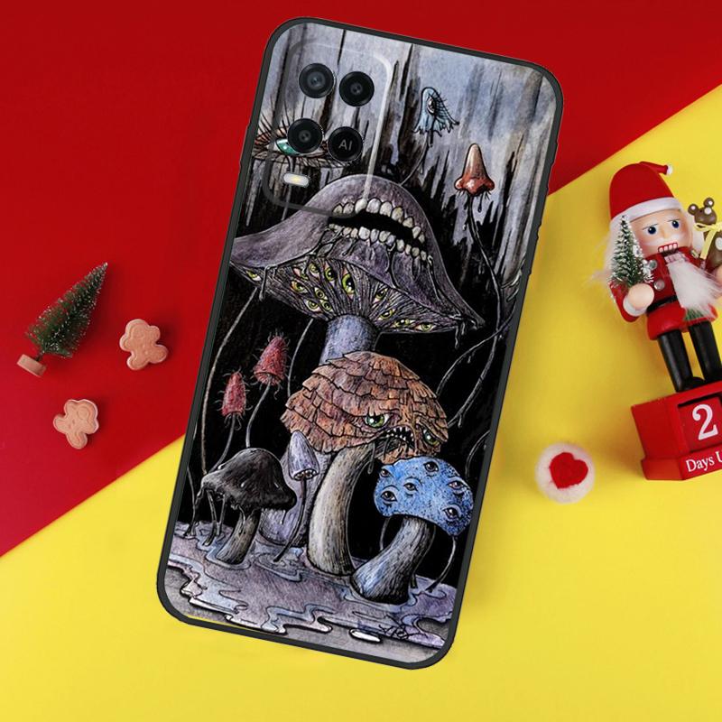 Странный психеделический чехол-гриб для Oppo A5 A6 Pro A15 A57 A17 A54 A74 A94 A76 A16 A96 A40 A60 A80 A18 A38 A58 A78 A98