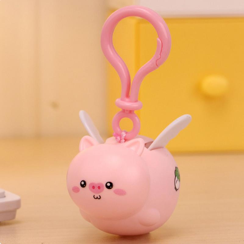 Креативный мультяшный брелок-капибара-поросенок с крыльями, брелок с вытягивающимся шнурком, эластичный выдвижной шнурок, телескопическая подвесная веревка, подарки