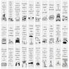 30PCS Black and White Inspirational English Bookmarks Streetwear Stationary Pretty Reading Books Card Creative Gifts Bookmarks