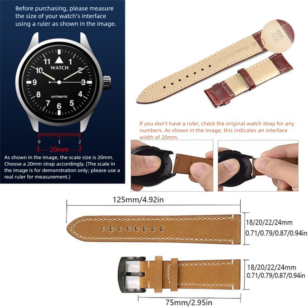 Quick Release Watch Strap Genuine Leather Watchbands Bracelet Wrist Belt Watch Accessories Belt