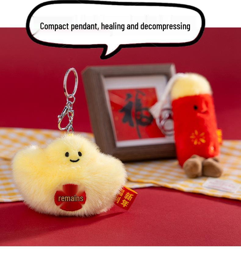 2026 Firecracker Ingot Plush Keychain & Bag Charm - Birthday Gift