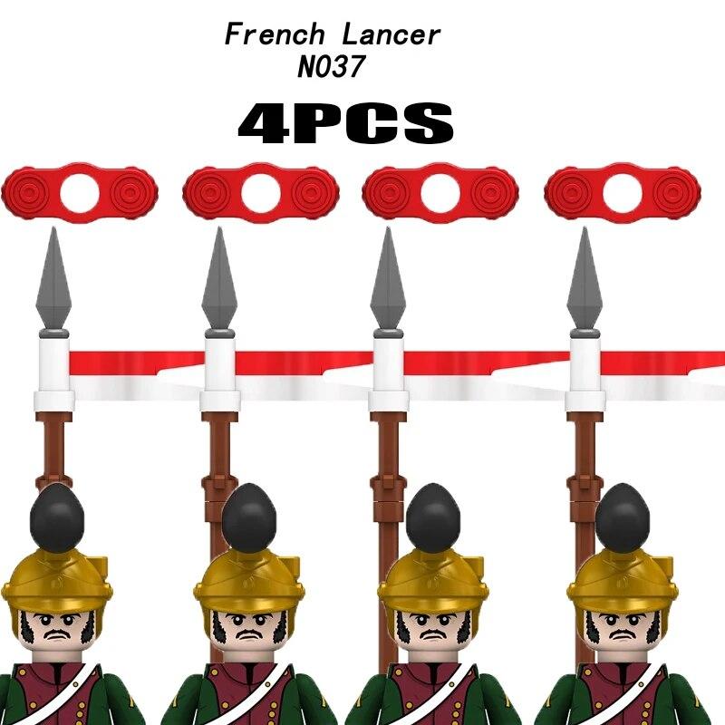 Napoleonic Wars Military Soldiers Building Blocks Medieval Army Figures Russian Ukraine Knights Infantry Weapon Bricks Kids Toys