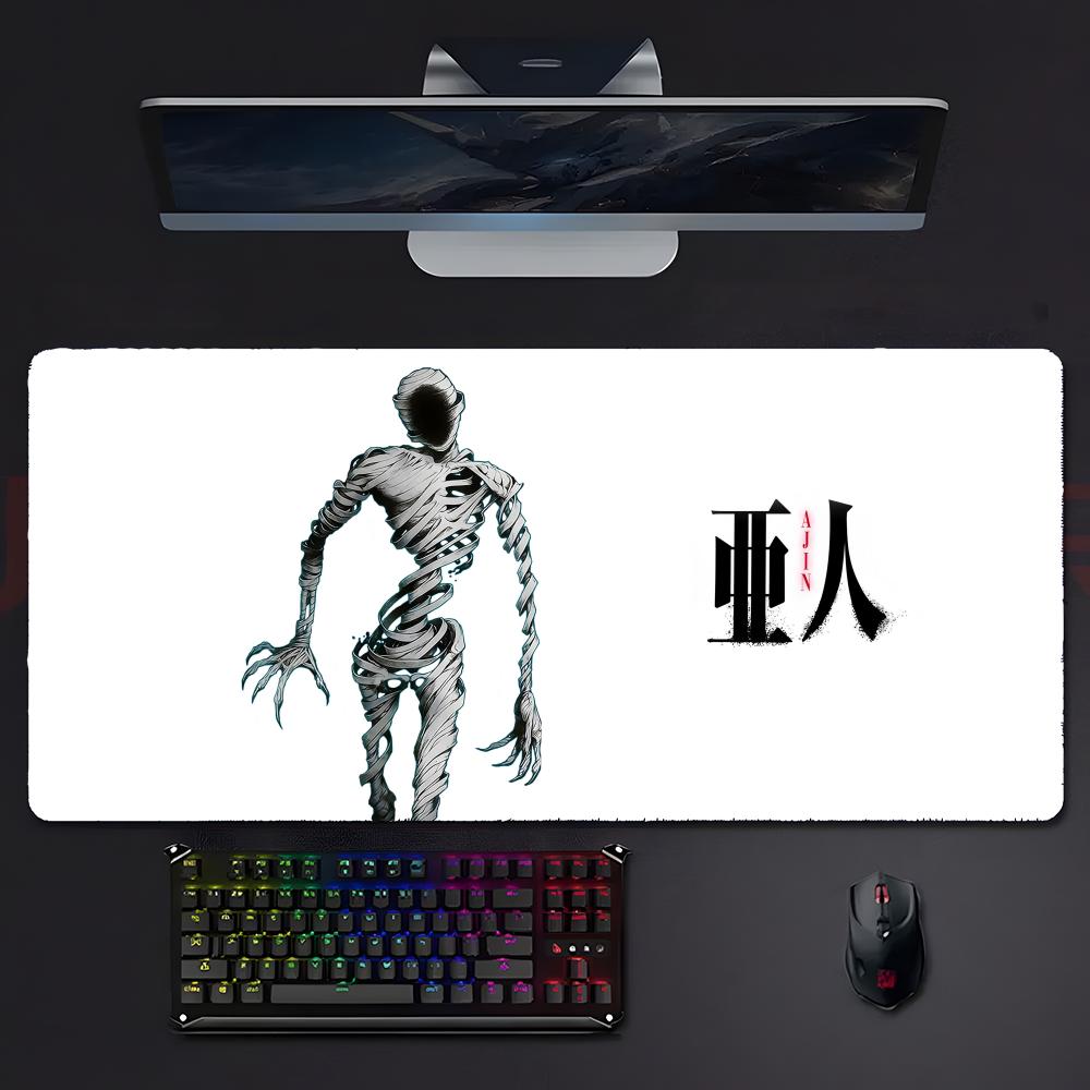 Aajin Demihuman Anime Dark Mouse Pad Mousepad Large Gaming Lockedge Thickened Pc Table Desk Mat