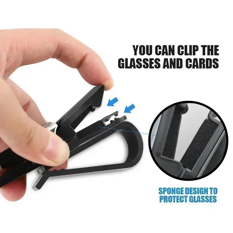 ESU5 ABS Glasses Clip Car Sun Visor Card Ticket Clamp Fastener For Mercedes Benz AMG GLE GLS CLS GLC CLA GLA GLK ML C197 R231 W167