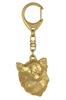 Chihuahua Long-haired - Gilded Key Ring with Dog In Gift Box, Handbag Decoration, Luxury Accessory by Art-Dog Brand