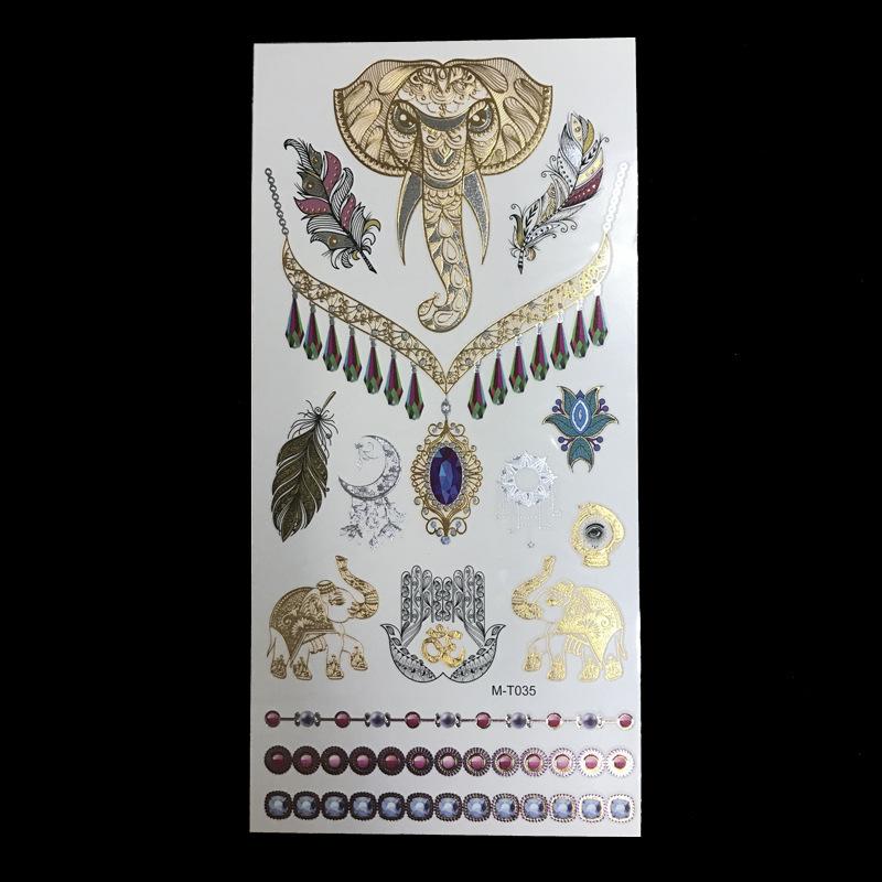 Metallic Gold Butterfly Tattoo Silver Waterproof Temporary Tattoos Stickers On The Body Women Men Boho Resort Style