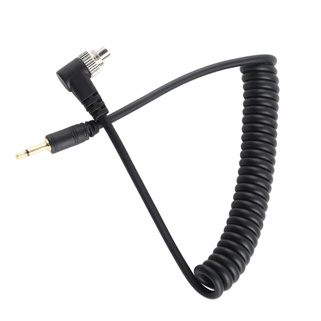 Кабель синхронизации вспышки ПК 2,5 мм - Male с винтовым фиксатором, удлиненный спиральный провод