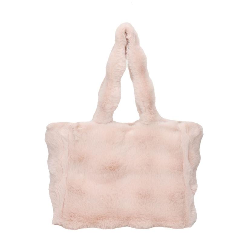 Новая модная сумка-тоут большой вместимости, плюшевая, контрастного цвета, простая на плечо, подмышку, дамская сумочка, зима