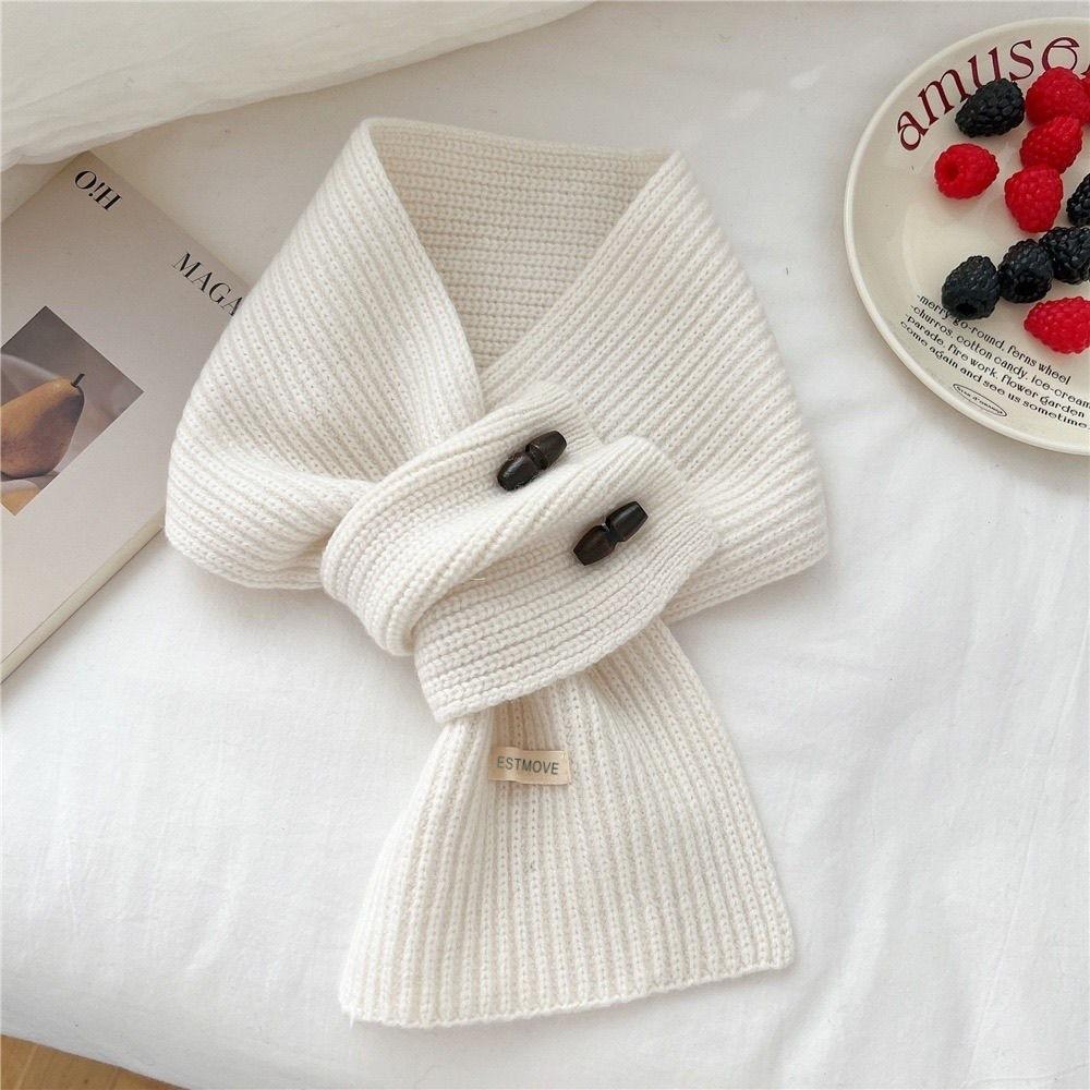 Double-sided scarf autumn and winter interspersed small scarf Keep warm Versatile contrasting colors Fashion pullover scarf Lazy scarf