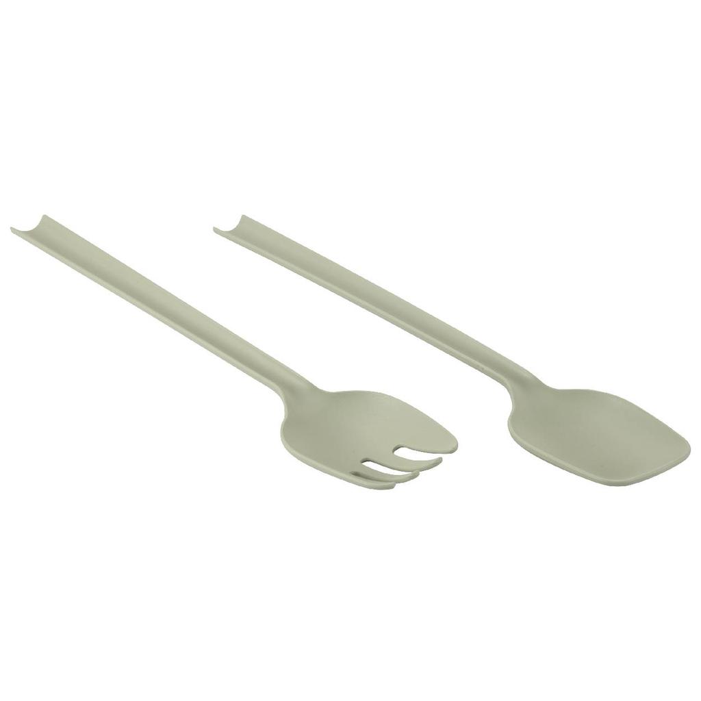 Zestaw Sztućców Do Sałatek Zielony 29 Cm